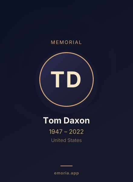 Memorial portrait of Tom Daxon