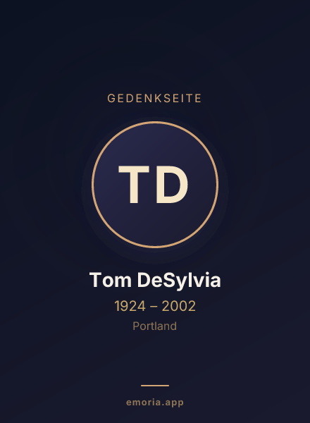 Gedenkportrait von Tom DeSylvia