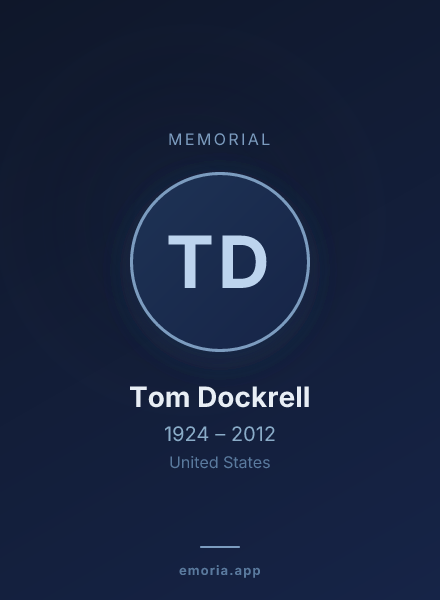 Memorial portrait of Tom Dockrell