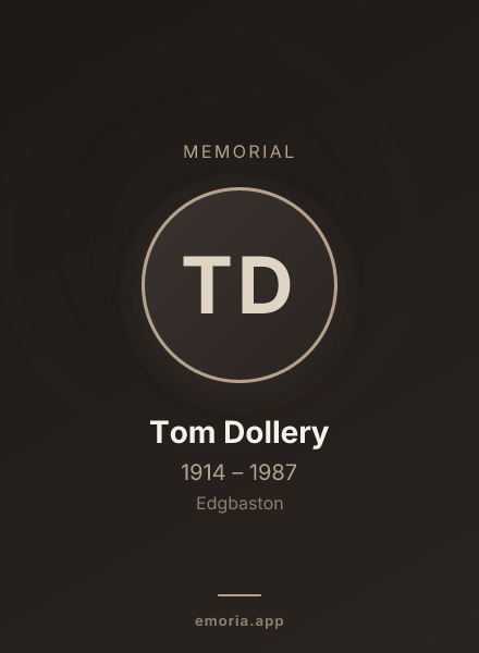 Memorial portrait of Tom Dollery