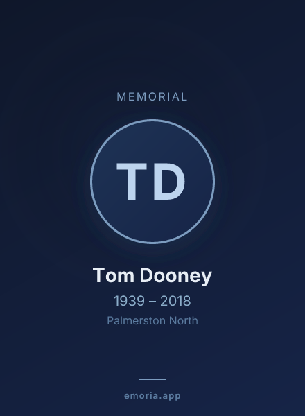 Memorial portrait of Tom Dooney
