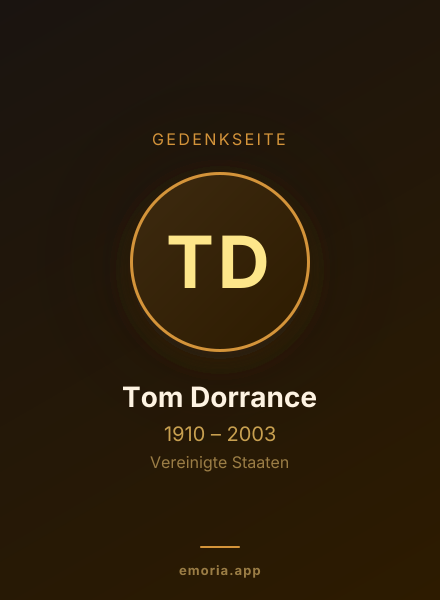 Gedenkportrait von Tom Dorrance