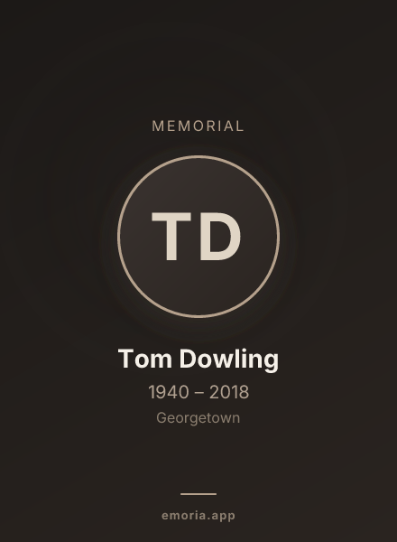 Memorial portrait of Tom Dowling