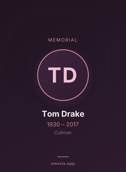 Memorial portrait of Tom Drake