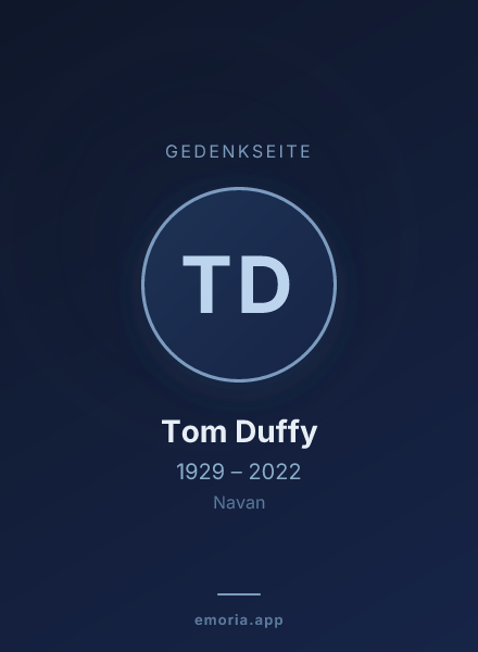 Gedenkportrait von Tom Duffy