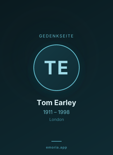 Gedenkportrait von Tom Earley
