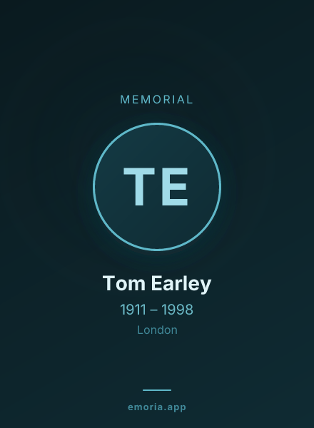 Memorial portrait of Tom Earley