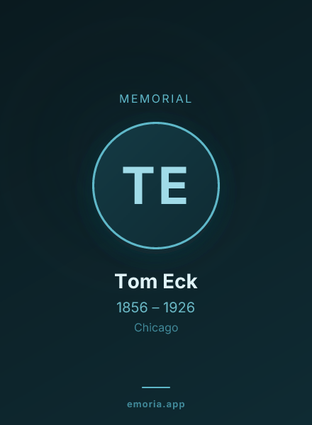 Memorial portrait of Tom Eck