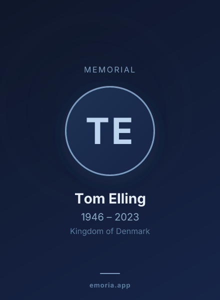 Memorial portrait of Tom Elling