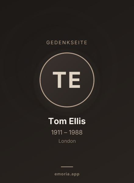 Gedenkportrait von Tom Ellis