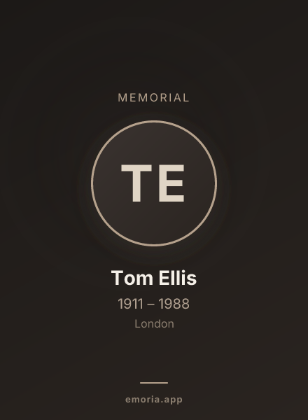 Memorial portrait of Tom Ellis