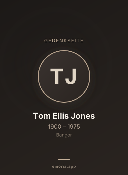 Gedenkportrait von Tom Ellis Jones