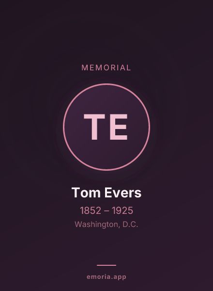 Memorial portrait of Tom Evers