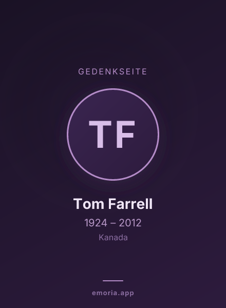 Gedenkportrait von Tom Farrell