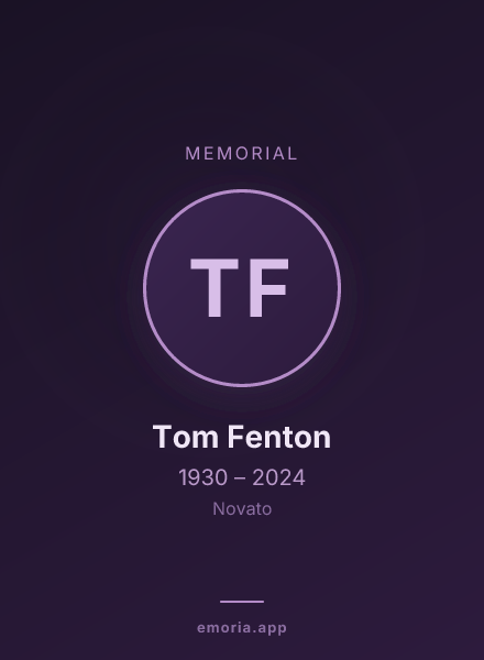 Memorial portrait of Tom Fenton