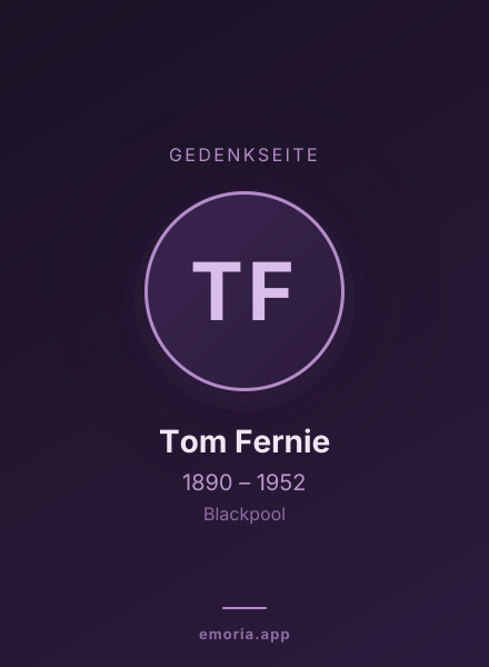 Gedenkportrait von Tom Fernie