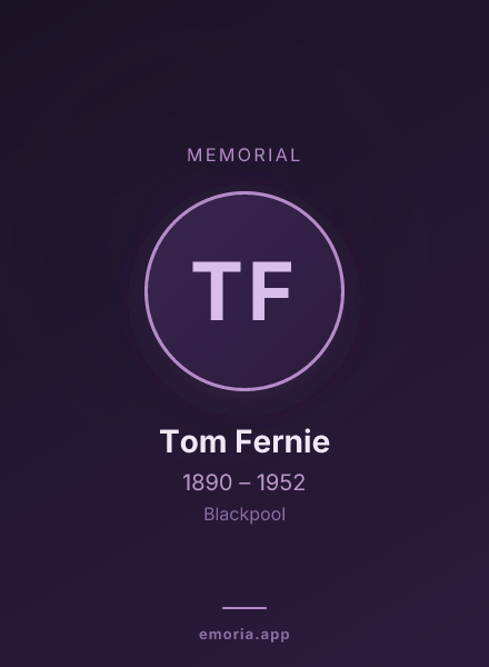 Memorial portrait of Tom Fernie