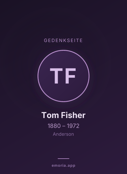 Gedenkportrait von Tom Fisher