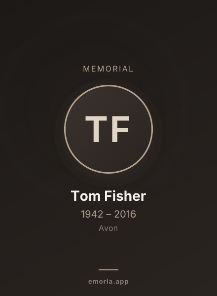 Memorial portrait of Tom Fisher