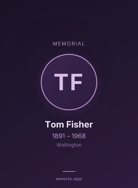 Memorial portrait of Tom Fisher