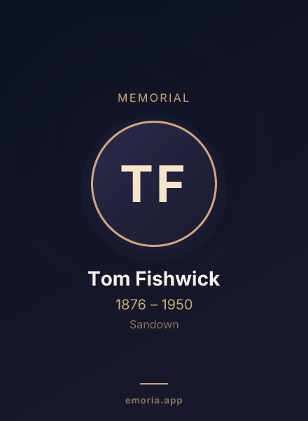 Memorial portrait of Tom Fishwick