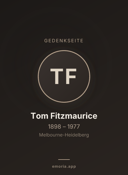 Gedenkportrait von Tom Fitzmaurice