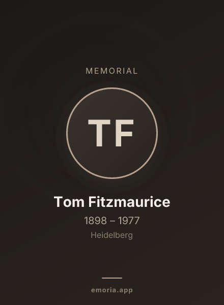 Memorial portrait of Tom Fitzmaurice