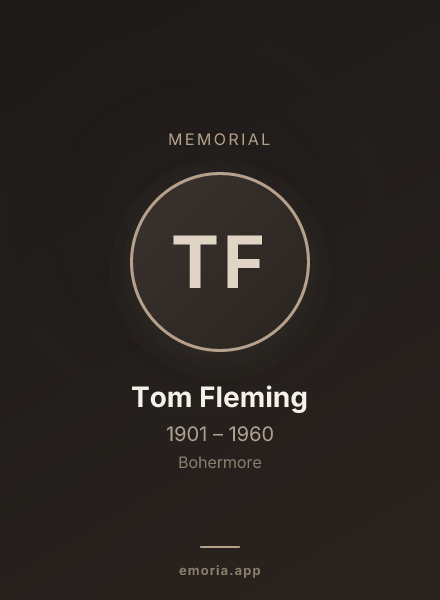 Memorial portrait of Tom Fleming
