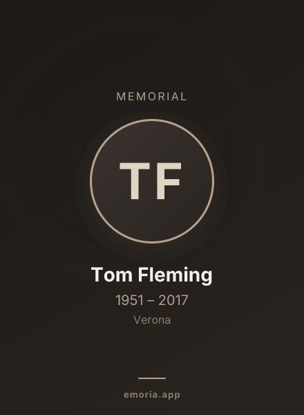 Memorial portrait of Tom Fleming