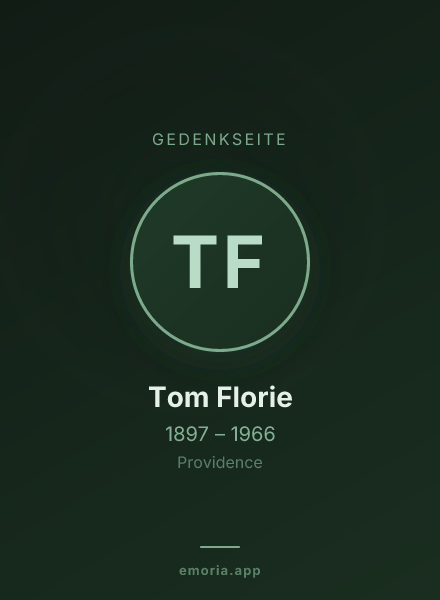 Gedenkportrait von Tom Florie