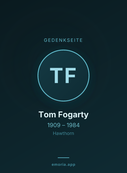 Gedenkportrait von Tom Fogarty