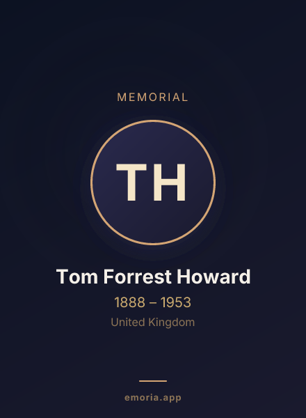 Memorial portrait of Tom Forrest Howard