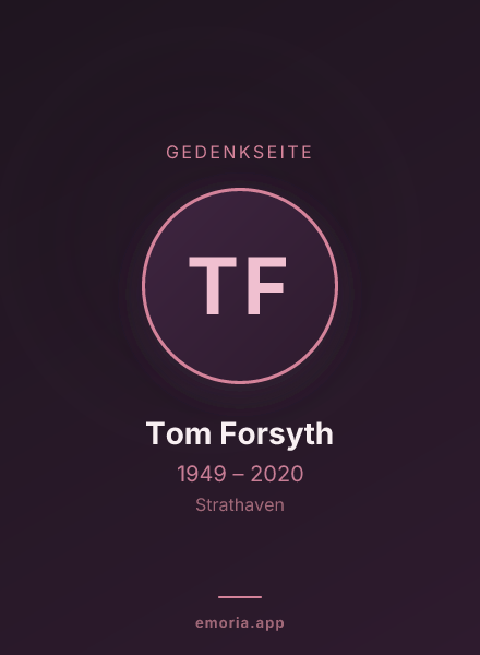 Gedenkportrait von Tom Forsyth