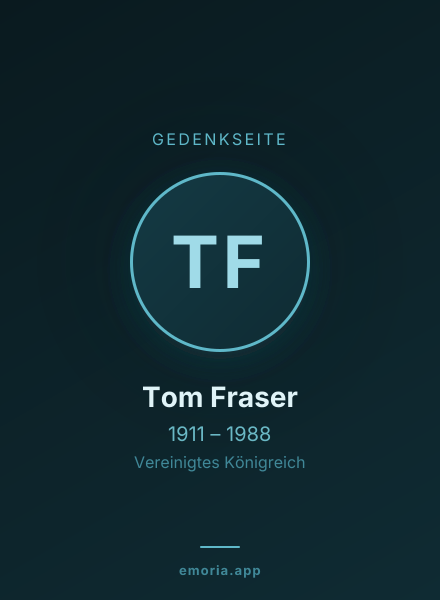 Gedenkportrait von Tom Fraser