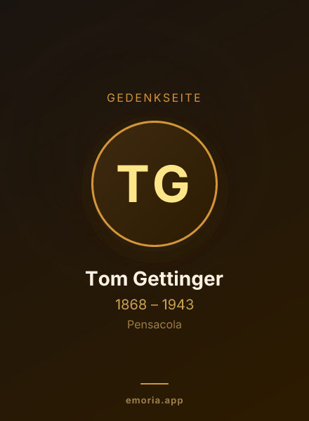 Gedenkportrait von Tom Gettinger