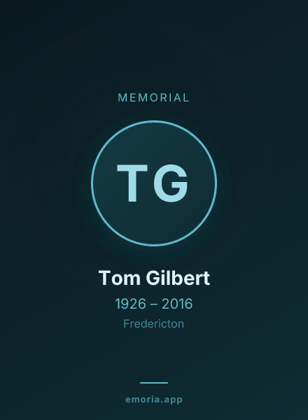 Memorial portrait of Tom Gilbert
