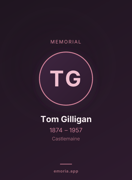 Memorial portrait of Tom Gilligan