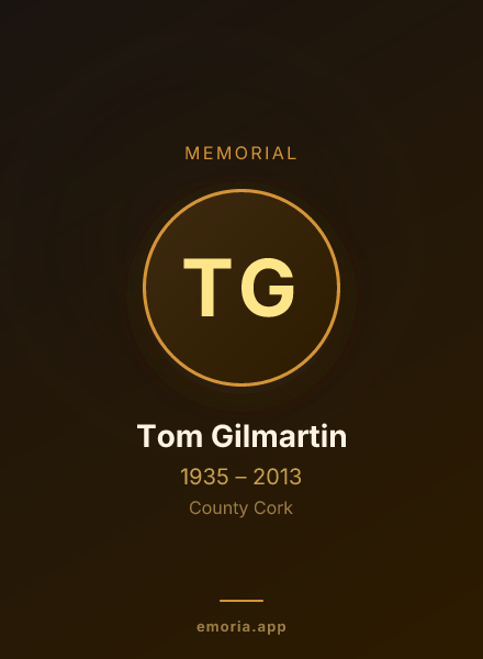 Memorial portrait of Tom Gilmartin