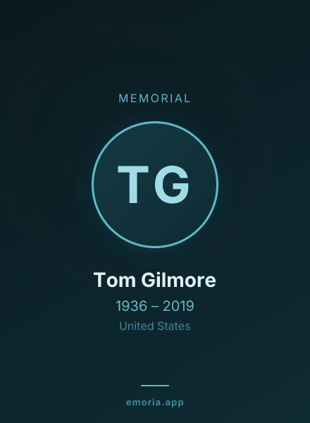 Memorial portrait of Tom Gilmore