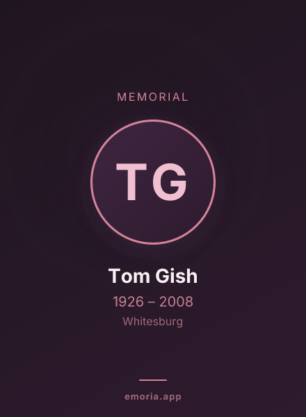 Memorial portrait of Tom Gish