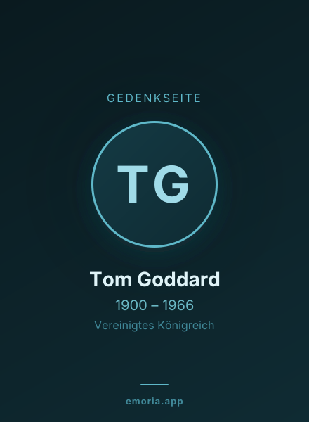 Gedenkportrait von Tom Goddard