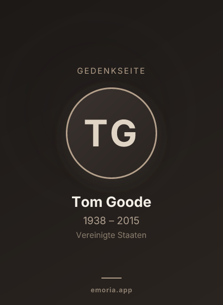 Gedenkportrait von Tom Goode