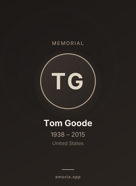Memorial portrait of Tom Goode