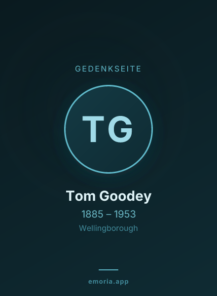 Gedenkportrait von Tom Goodey