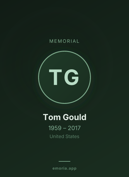 Memorial portrait of Tom Gould