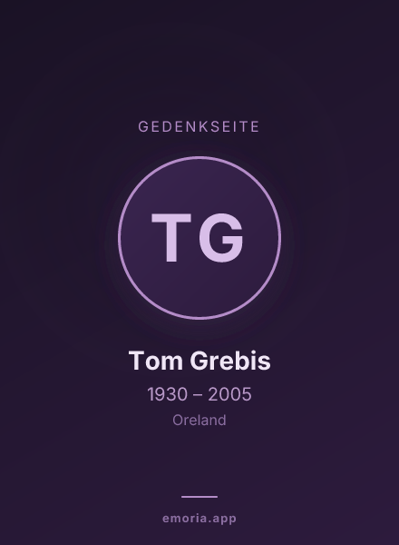 Gedenkportrait von Tom Grebis