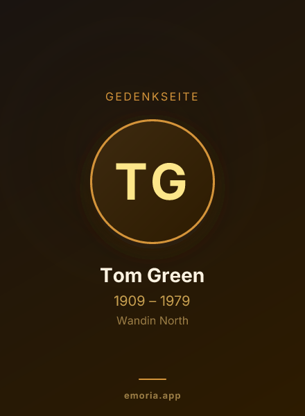 Gedenkportrait von Tom Green