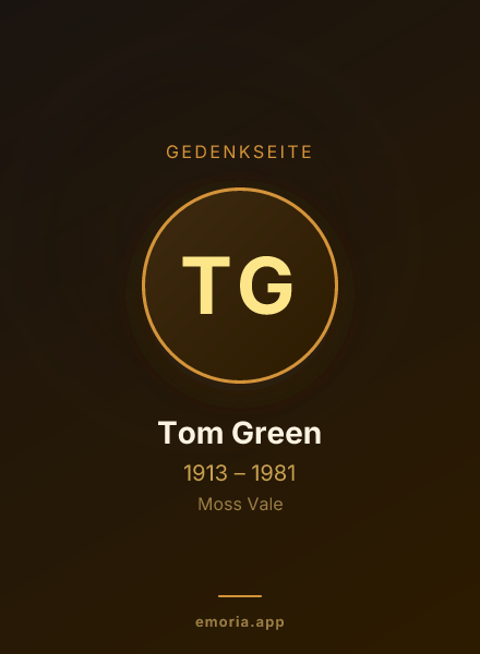 Gedenkportrait von Tom Green