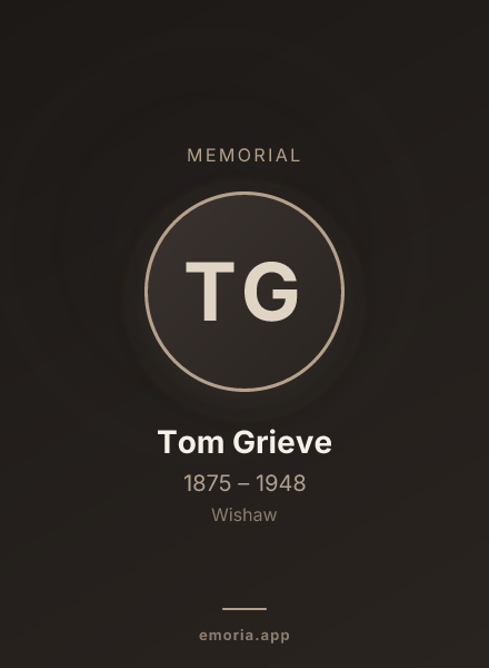 Memorial portrait of Tom Grieve