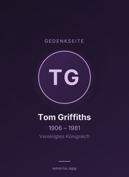 Gedenkportrait von Tom Griffiths